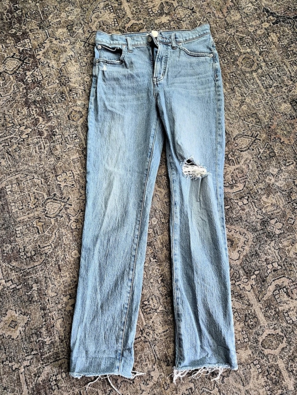 Madewell The Perfect Vintage Jean Straight Leg Jeans Waist 28T Light Wash